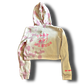 EXCLUSIVE CROPPED FULL ZIP BODY BAG HOODIE - COTTON CANDY PINK SPLIT TIE-DYE